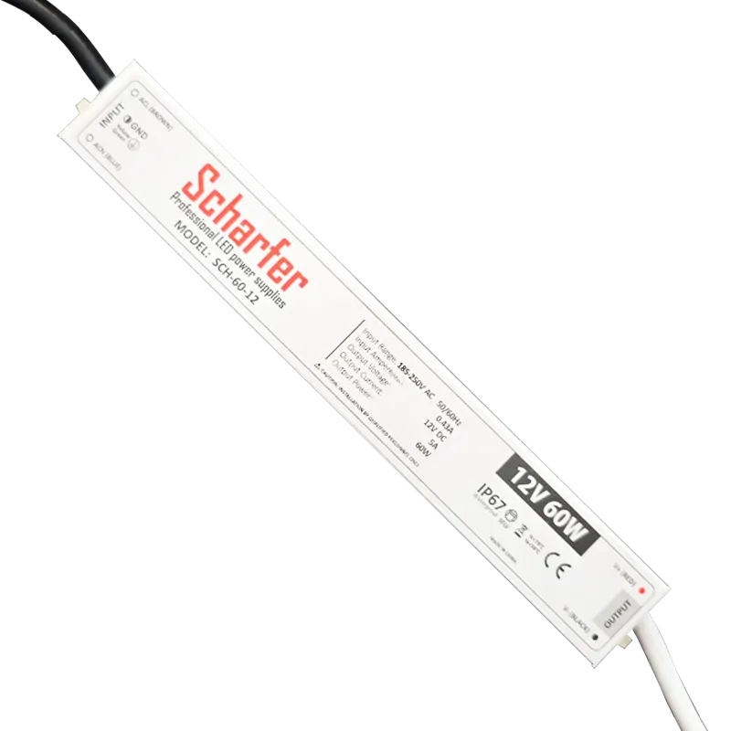 Scharfer zdrojový trafo 60W 12V venkovní