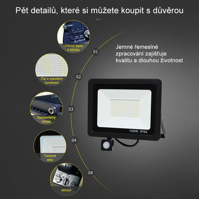 LED reflektor 100W-220V-IP 65 