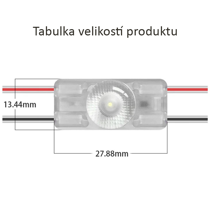 LED moduly 0,36W 12V Studenná bílá