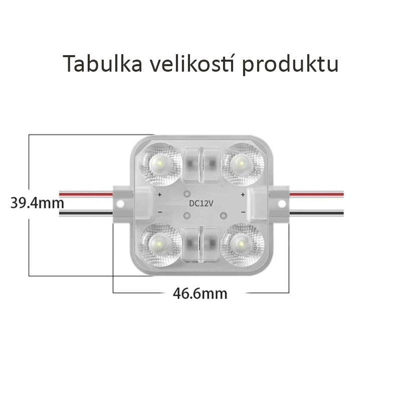 LED moduly 1,2W 12V Studenná bílá