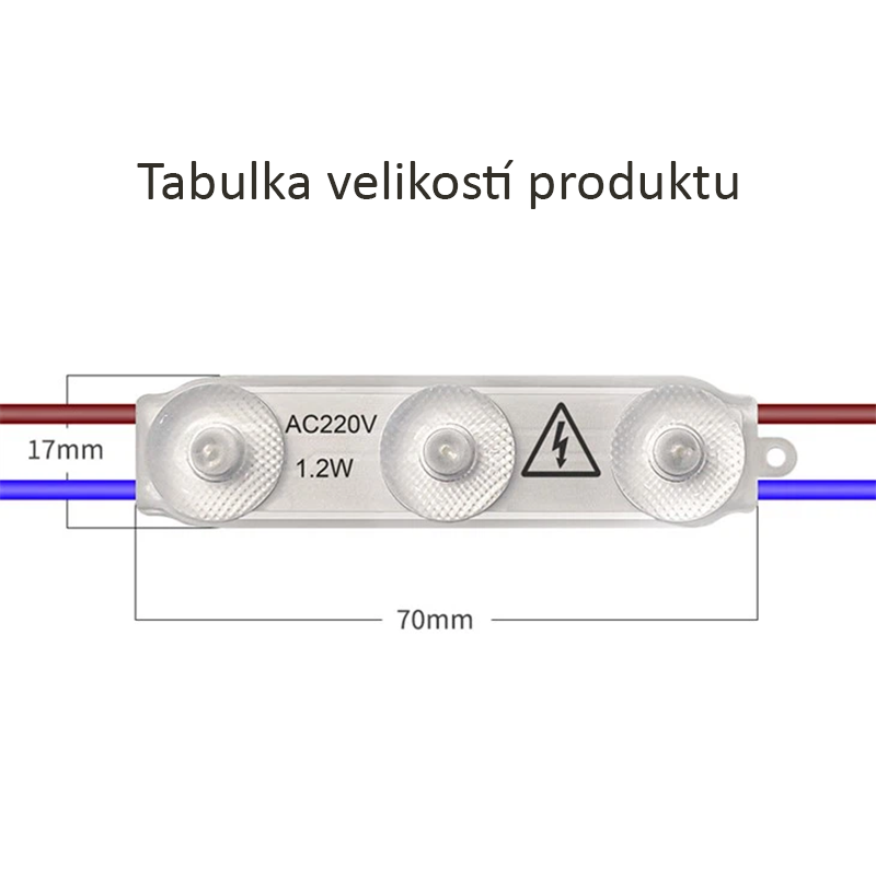 LED moduly 1,2W 12V Studenná bílá