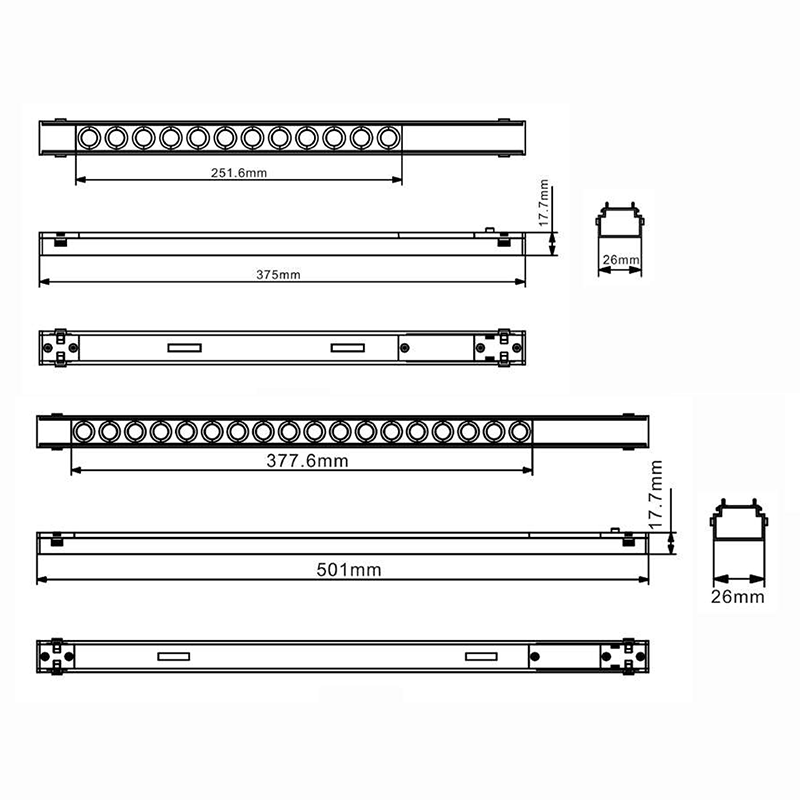 Magnetické osvětlení mřížky 12W, A