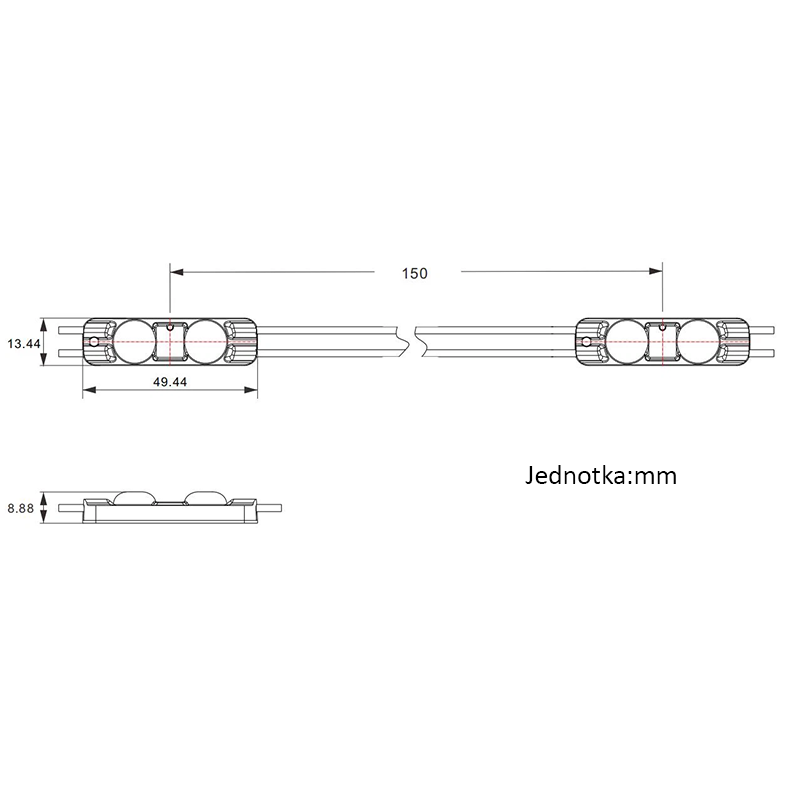 LED moduly 0,72W 12V Studenná bílá