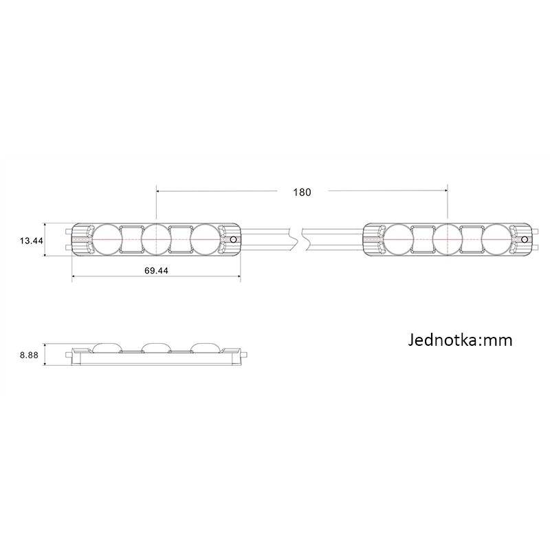 LED moduly 1,08W 12V Studenná bílá 