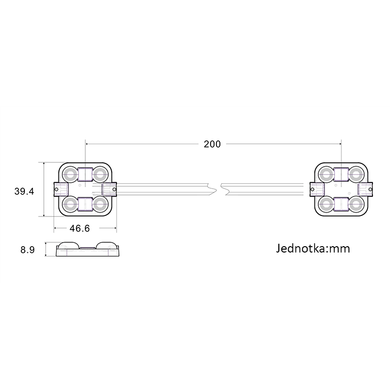 LED moduly 1,2W 12V Studenná bílá