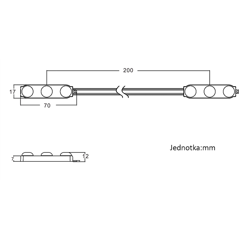 LED moduly 1,2W 12V Studenná bílá