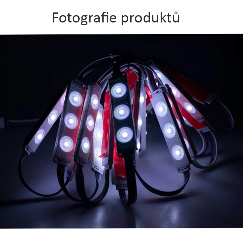 LED moduly RGB 0,72W 12V  Studenná bílá 