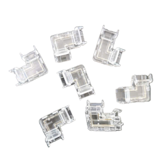 Nacvakávací rohový konektor pro COB pásky  - 8mm