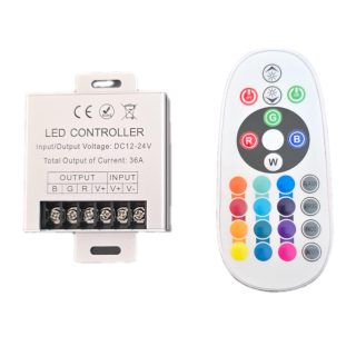 RF led RGB stmíváč s ovládáče